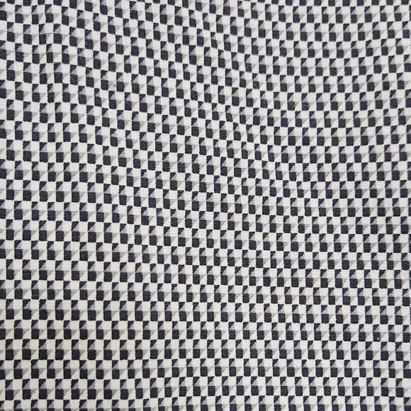 Calvin Klein Men's Black and White Micro Check Dress Shirt - Picture 3 of 3